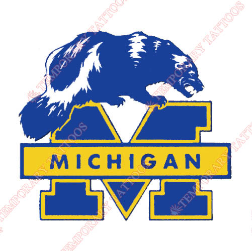 Michigan Wolverines Customize Temporary Tattoos Stickers NO.5068